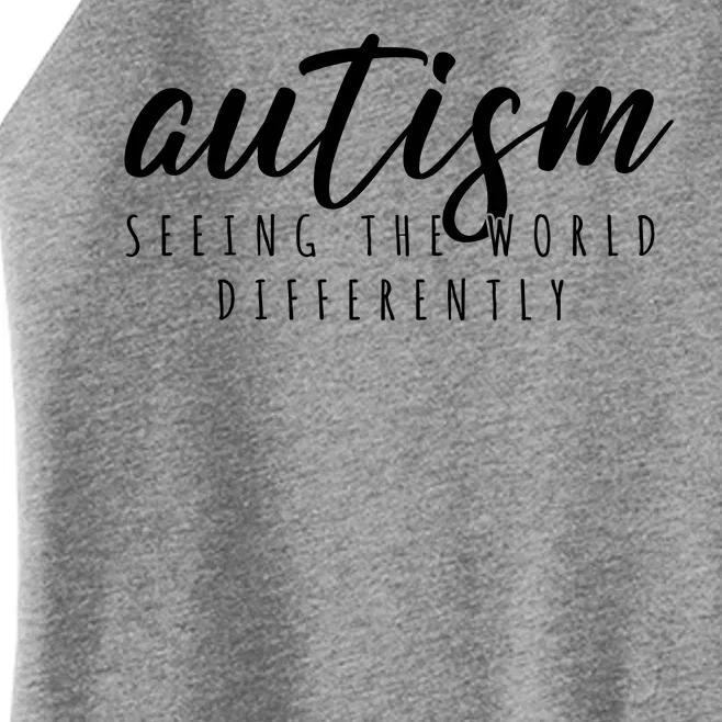 Autism Seeing The World Differently Women’s Perfect Tri Rocker Tank