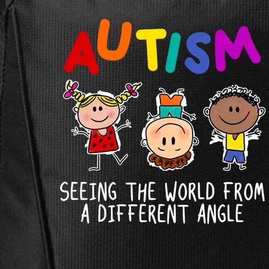 Autism Seeing The World From A Different Angle Cartoon City Backpack