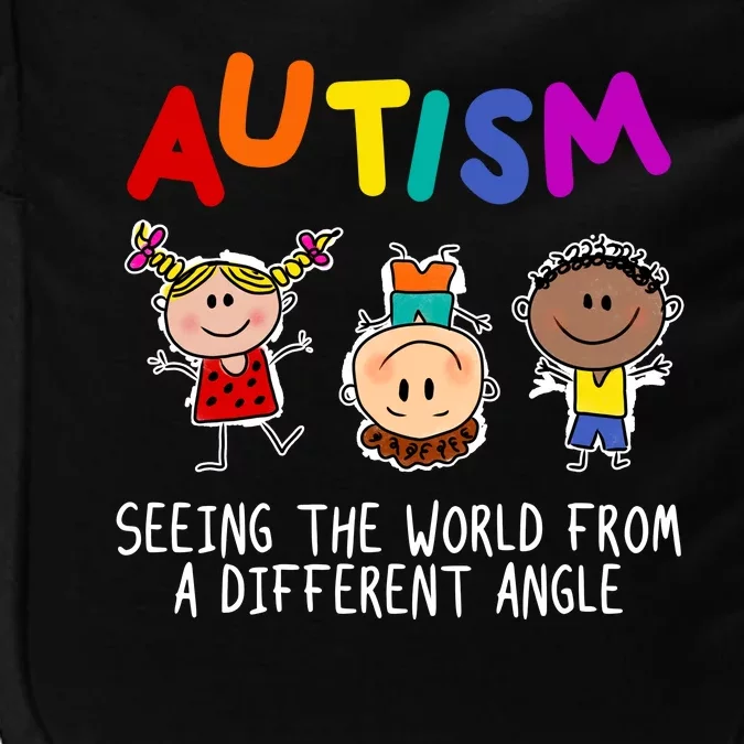 Autism Seeing The World From A Different Angle Cartoon Impact Tech Backpack