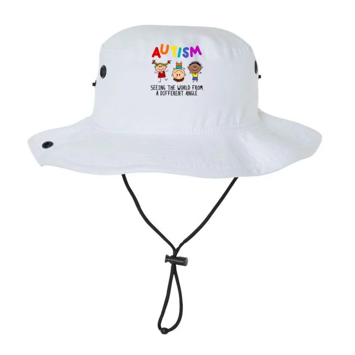 Autism Seeing The World From A Different Angle Cartoon Legacy Cool Fit Booney Bucket Hat