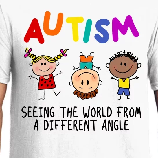 Autism Seeing The World From A Different Angle Cartoon Pajama Set