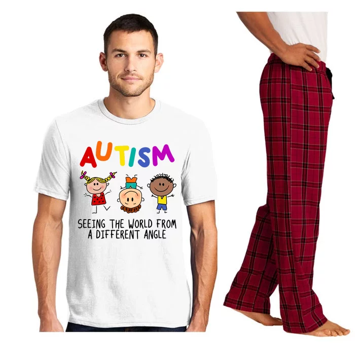 Autism Seeing The World From A Different Angle Cartoon Pajama Set