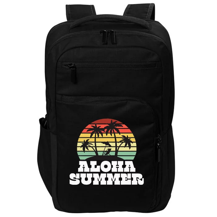 Aloha Summer Teacher Last Day Of School Vacation Impact Tech Backpack