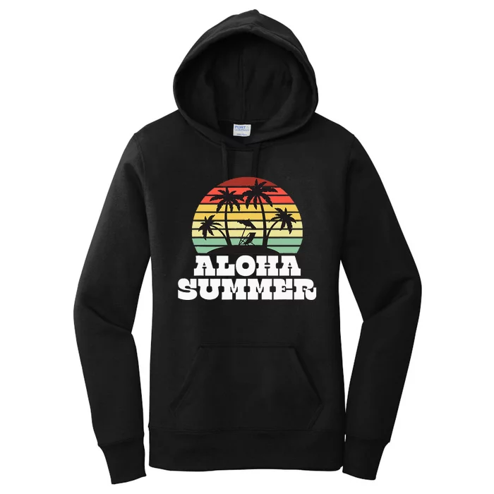 Aloha Summer Teacher Last Day Of School Vacation Women's Pullover Hoodie