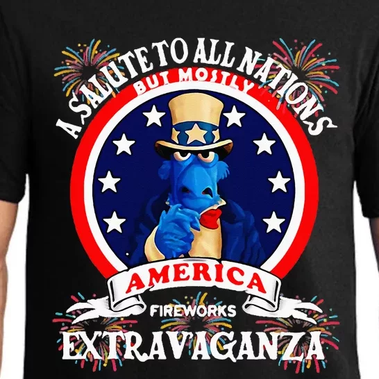 A Salute To All Nations But Mostly America Pajama Set