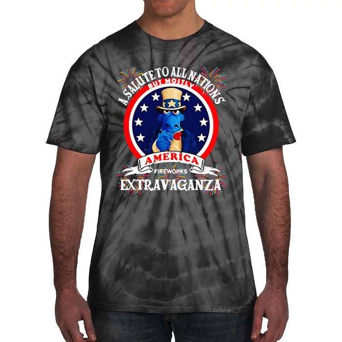 A Salute To All Nations But Mostly America Tie-Dye T-Shirt