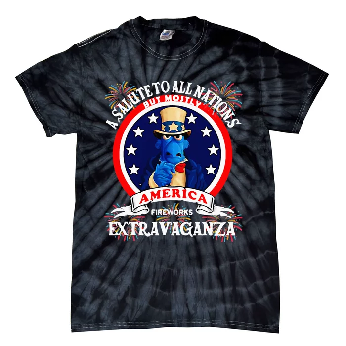 A Salute To All Nations But Mostly America Tie-Dye T-Shirt