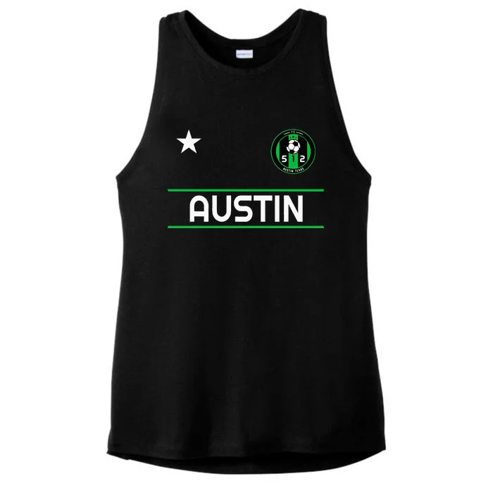 Austin Soccer Team Jersey Mini 512 Badge Ladies Tri-Blend Wicking Tank