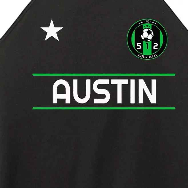 Austin Soccer Team Jersey Mini 512 Badge Women’s Perfect Tri Rocker Tank