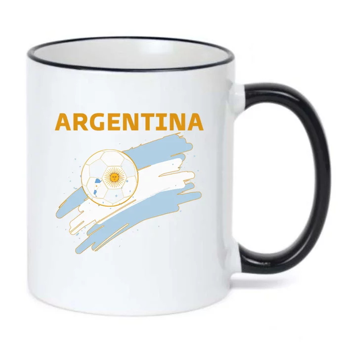 Argentina Soccer Toddler Ball Flag Black Color Changing Mug