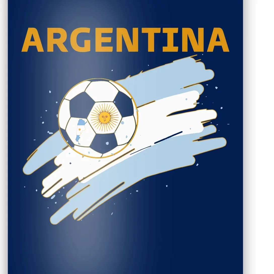 Argentina Soccer Toddler Ball Flag Poster