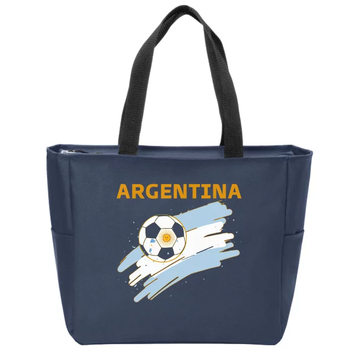 Argentina Soccer Toddler Ball Flag Zip Tote Bag