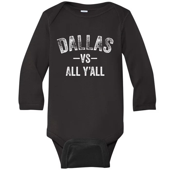 All Sport Trends Dallas Vs All Yall Baby Long Sleeve Bodysuit