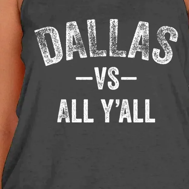 All Sport Trends Dallas Vs All Yall Women's Knotted Racerback Tank