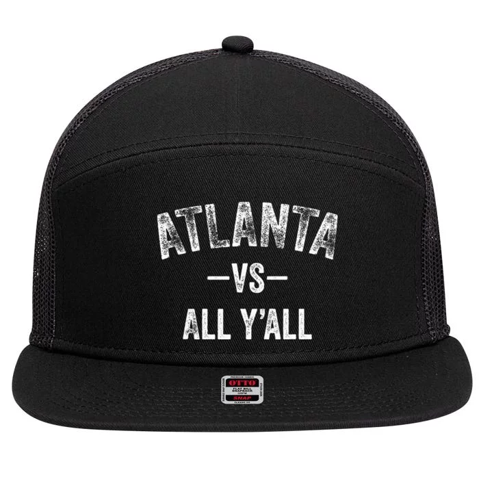 All Sport Trends Atlanta Vs All YAll 7 Panel Mesh Trucker Snapback Hat