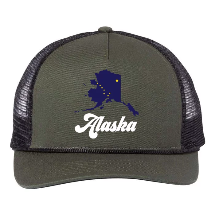 Alaska State The Last Frontier Alaska Home Retro Rope Trucker Hat Cap