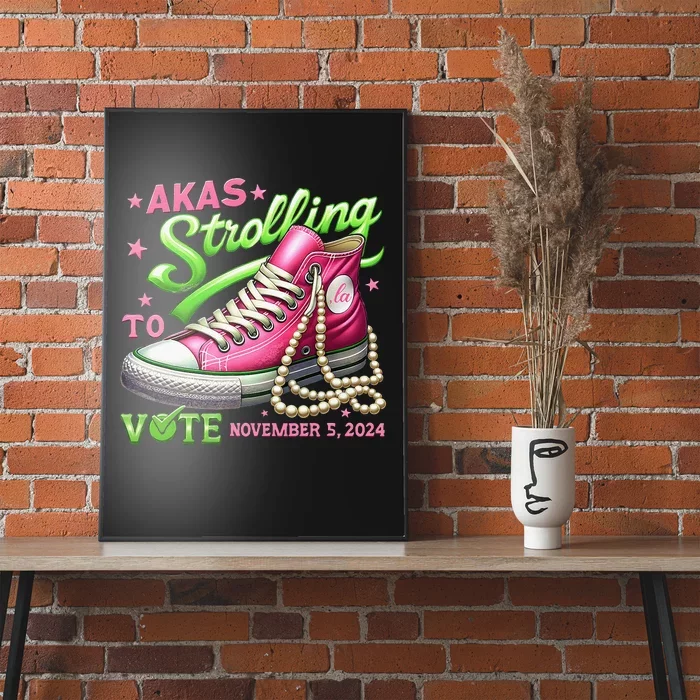 Akas Strolling To Vote November 5 2024 Kamala Harris Gift Poster