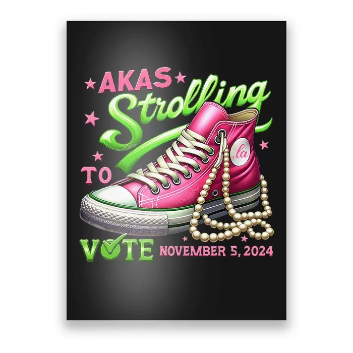 Akas Strolling To Vote November 5 2024 Kamala Harris Gift Poster