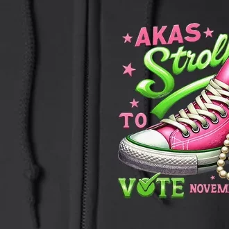 Akas Strolling To Vote November 5 2024 Kamala Harris Gift Full Zip Hoodie