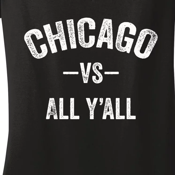 All Sport Trends Chicago Vs All YAll Women's V-Neck T-Shirt