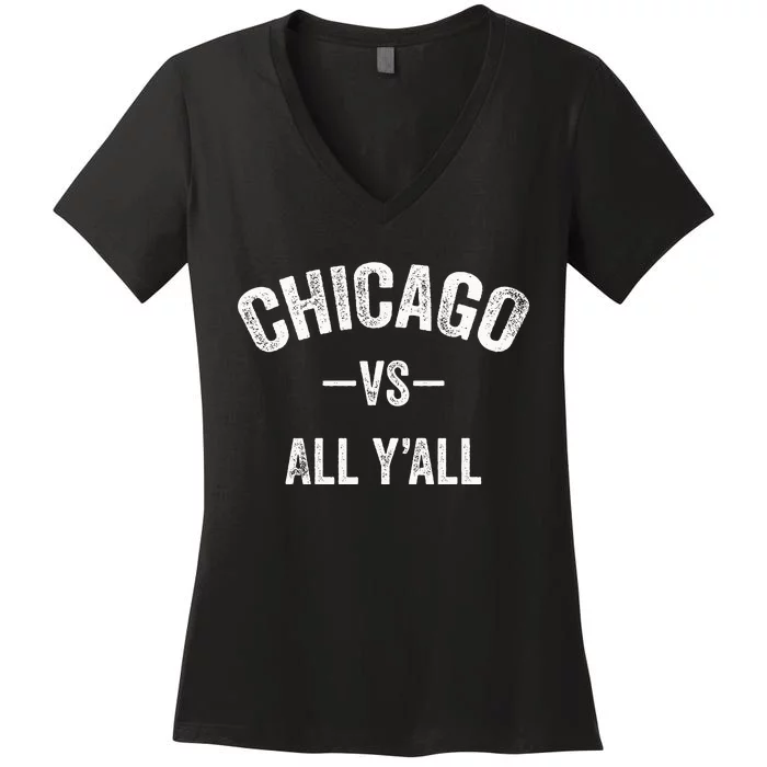 All Sport Trends Chicago Vs All YAll Women's V-Neck T-Shirt