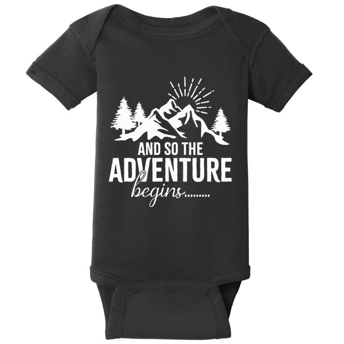 And So The Adventure Begins Camping Road Trip Baby Bodysuit