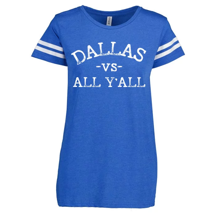 All Sport Trends Dallas vs all y'all Enza Ladies Jersey Football T-Shirt