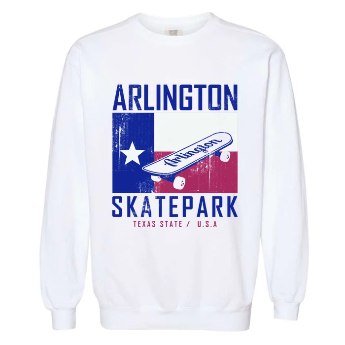 Arlington Skatepark Texas Garment-Dyed Sweatshirt