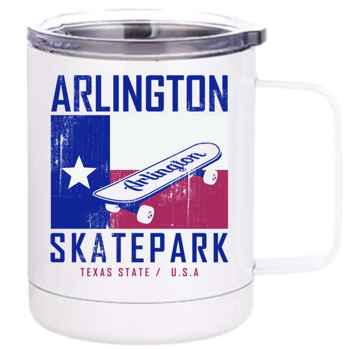 Arlington Skatepark Texas Front & Back 12oz Stainless Steel Tumbler Cup