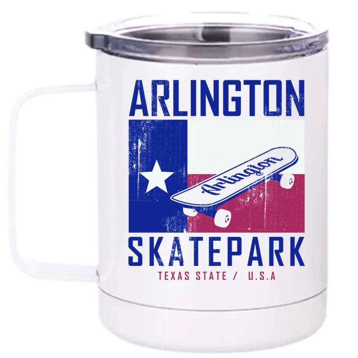 Arlington Skatepark Texas Front & Back 12oz Stainless Steel Tumbler Cup