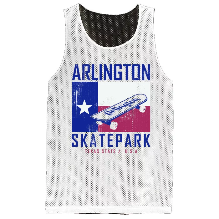 Arlington Skatepark Texas Mesh Reversible Basketball Jersey Tank