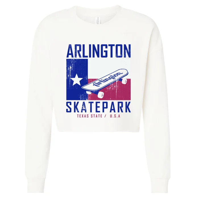 Arlington Skatepark Texas Cropped Pullover Crew