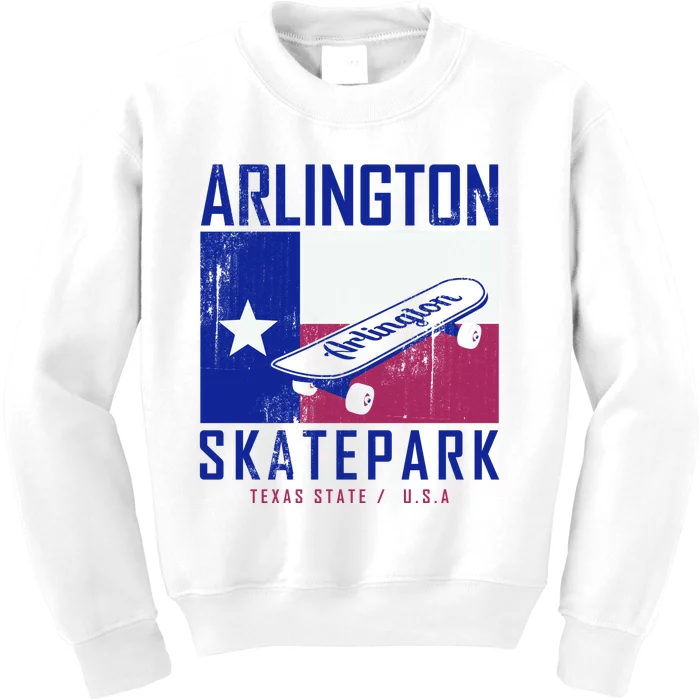 Arlington Skatepark Texas Kids Sweatshirt