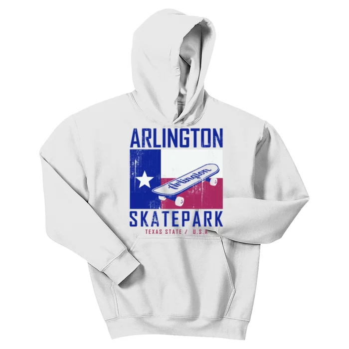 Arlington Skatepark Texas Kids Hoodie