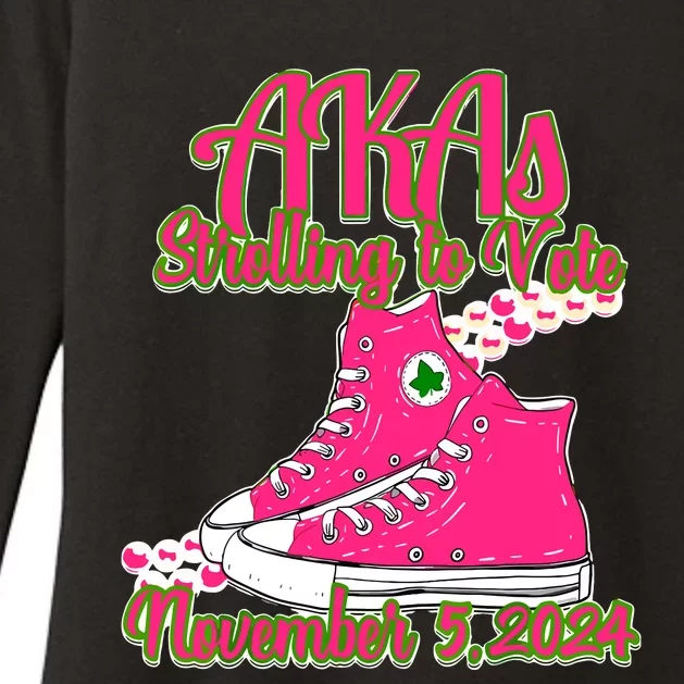 Akas Strolling To Vote Womens CVC Long Sleeve Shirt