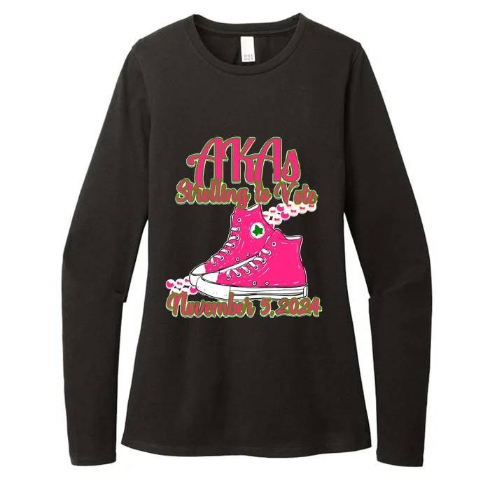 Akas Strolling To Vote Womens CVC Long Sleeve Shirt