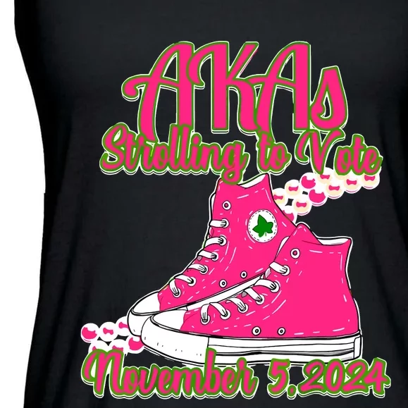 Akas Strolling To Vote Ladies Essential Flowy Tank