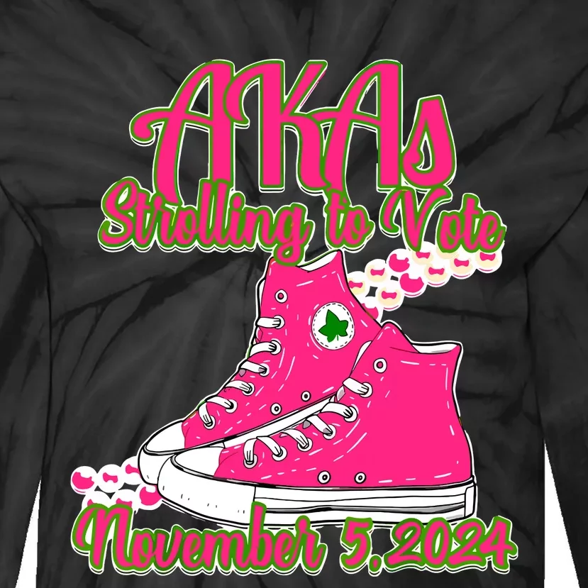 Akas Strolling To Vote Tie-Dye Long Sleeve Shirt