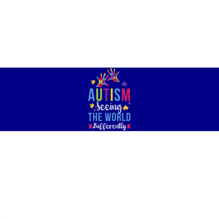 Autism Seeing The World Differently April Awareness Month Funny Gift Bumper Sticker