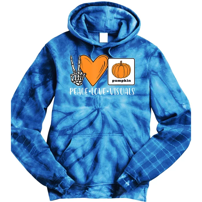 Aac Speech Therapy Slpa Group Halloween Aac Fall Device Slp Tie Dye Hoodie