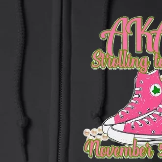 Akas Strolling To Vote November 5 2024 Chucks And Pearls Full Zip Hoodie