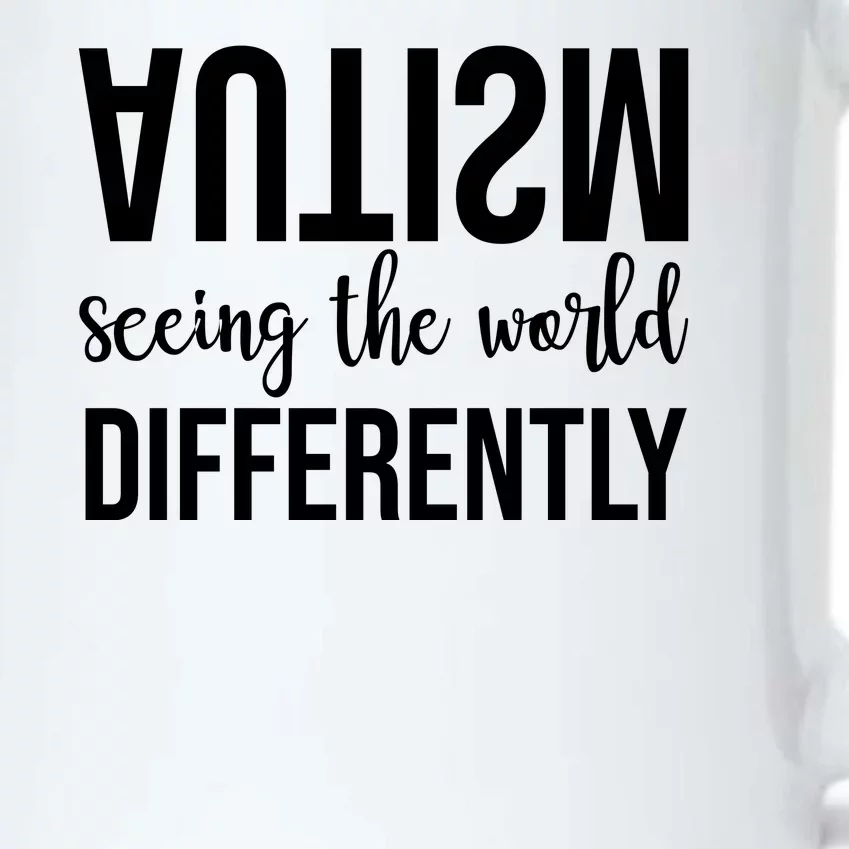 Autism Seeing The World Differently Black Color Changing Mug