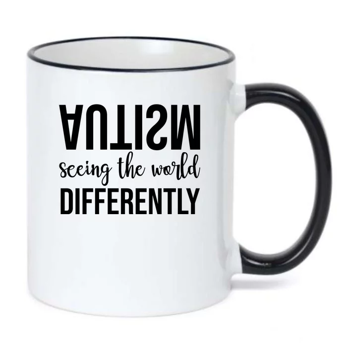 Autism Seeing The World Differently Black Color Changing Mug