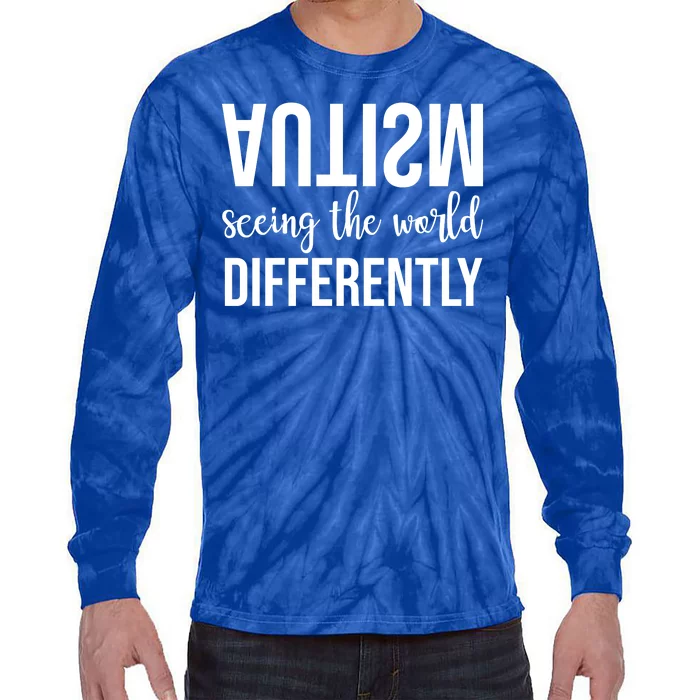 Autism Seeing The World Differently Tie-Dye Long Sleeve Shirt