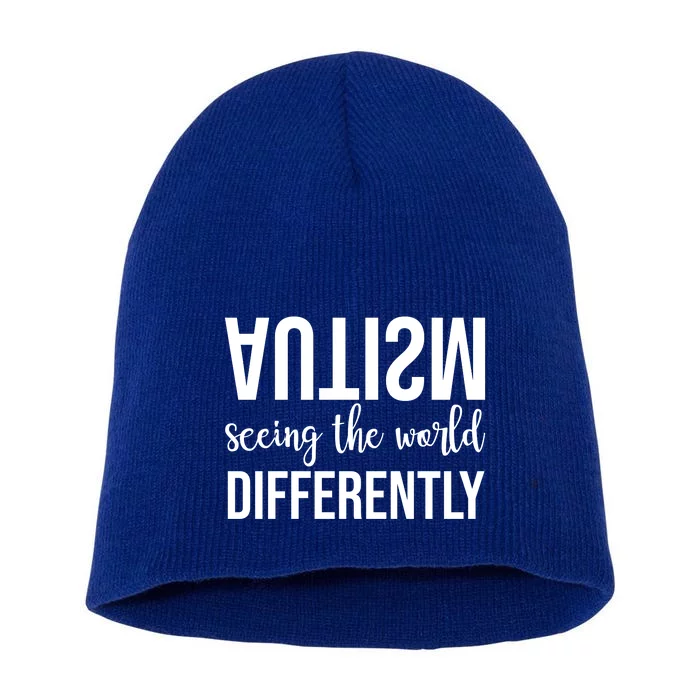 Autism Seeing The World Differently Short Acrylic Beanie