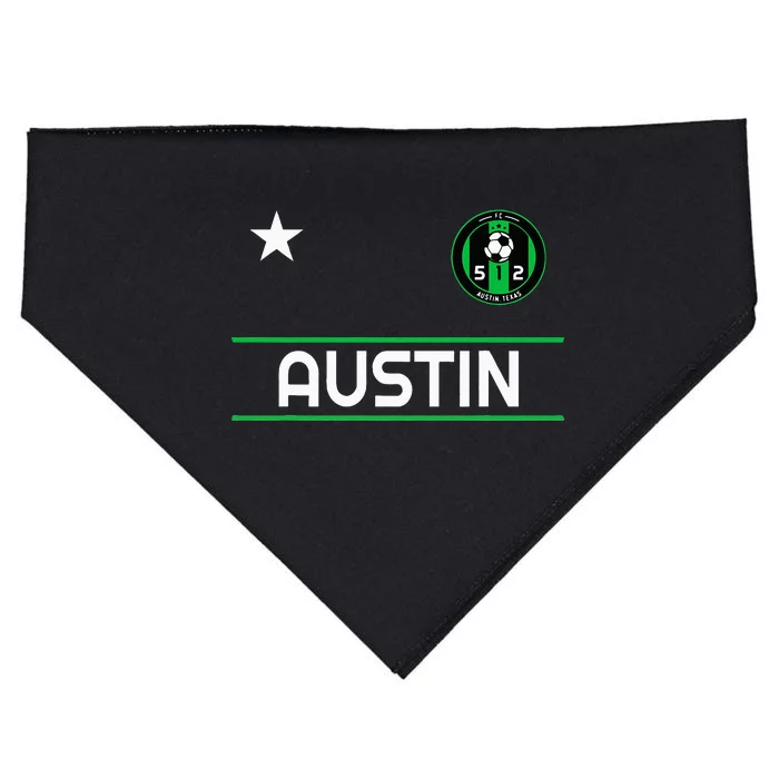 Austin Soccer Team Jersey Mini 512 Badge USA-Made Doggie Bandana