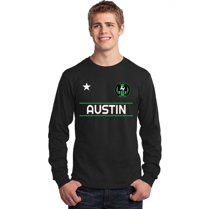 Austin Soccer Team Jersey Mini 512 Badge Tall Long Sleeve T-Shirt