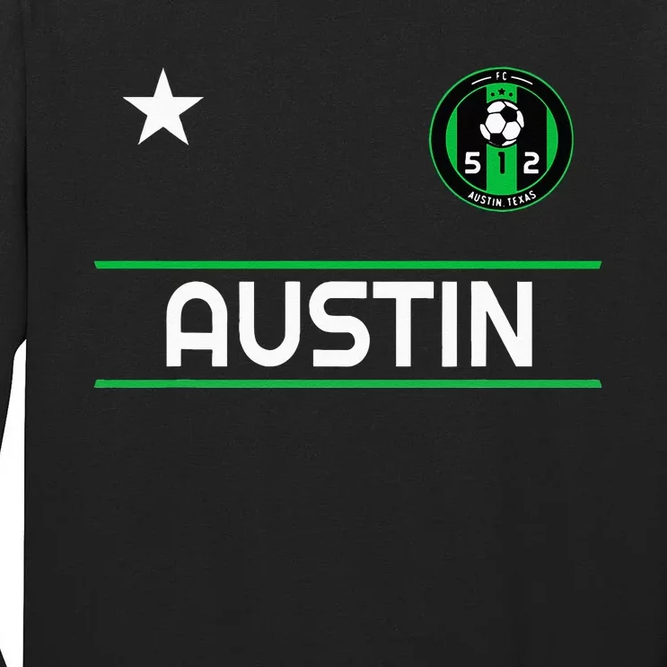 Austin Soccer Team Jersey Mini 512 Badge Tall Long Sleeve T-Shirt