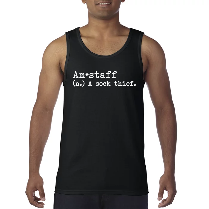 A Sock Thief American Staffordshire Terrier Dog Tank Top