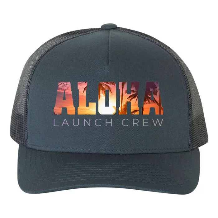 Aloha Sunset Tropical Beach Camo Island Honolulu Hawaii Oahu Yupoong Adult 5-Panel Trucker Hat